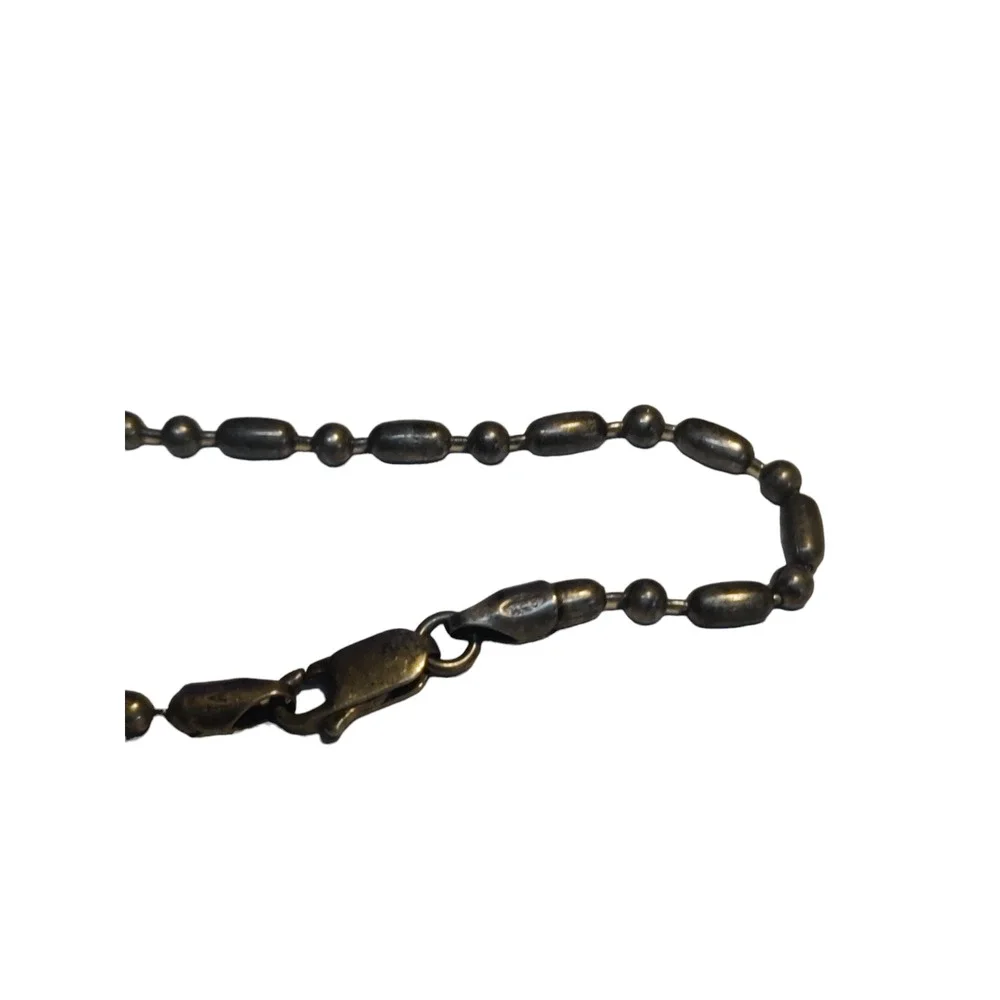 Italy 925 ball and tube chain bracelet - Picture 2 of 2